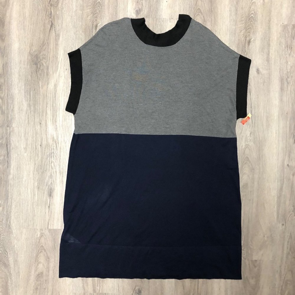 NWT BCBGMAXAZRIA Silk Cashmere Blend Size Medium Sweater Dress Collar Tie